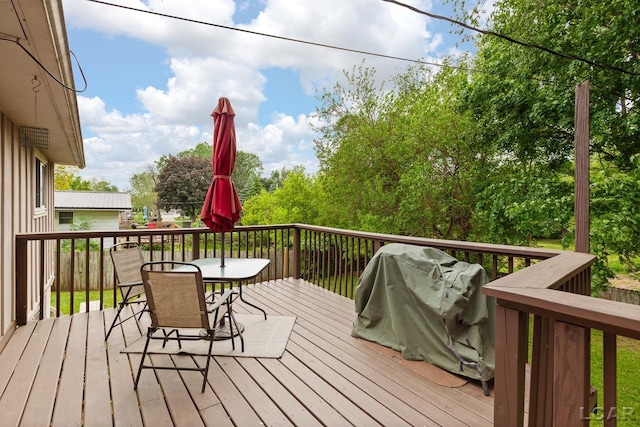 311 Marion St, Clinton, MI 49236 - deck featuring outdoor dining space