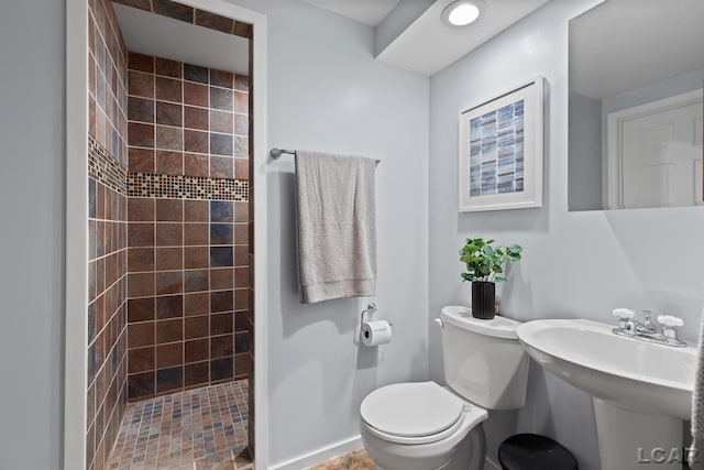 311 Marion St, Clinton, MI 49236 - full bath with tiled shower and toilet