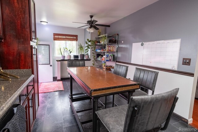 23400 Reynolds Ave, Hazel Park, MI 48030 - dining area featuring a ceiling fan
