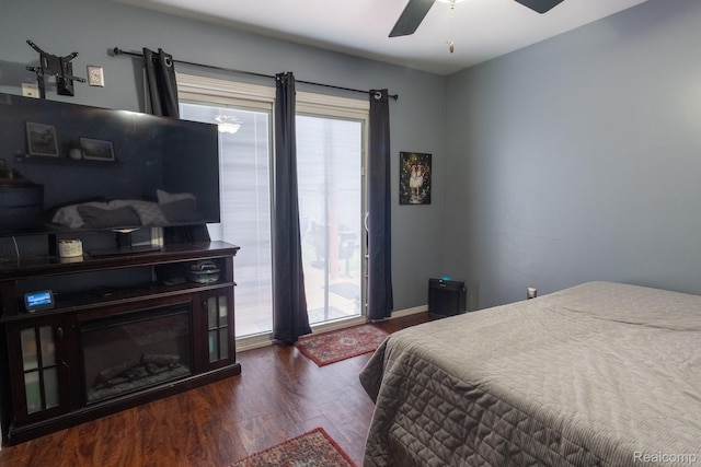 23400 Reynolds Ave, Hazel Park, MI 48030 - bedroom with wood finished floors, ceiling fan, and baseboards