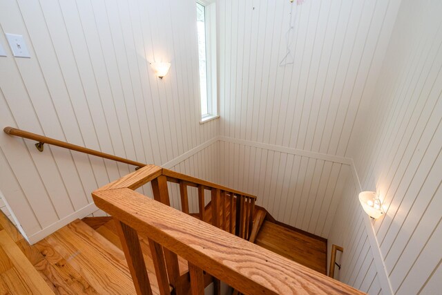 2310 Riverbend Dr, Benton Harbor, MI 49022 - stairs featuring wood finished floors