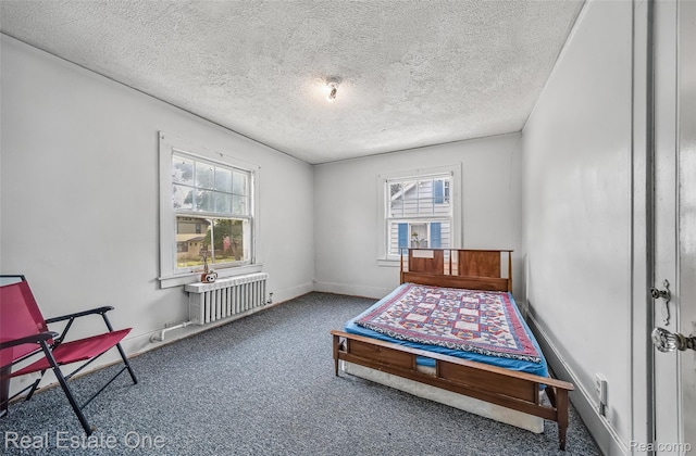 326 W Iroquois Rd, Pontiac, MI 48341 - carpeted bedroom featuring a textured ceiling and baseboards
