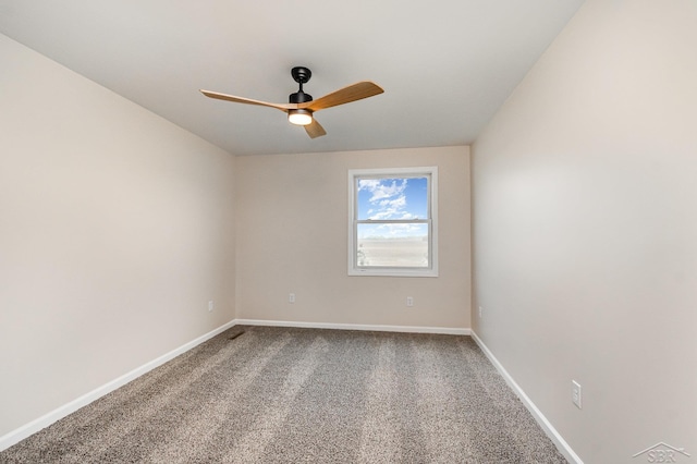 6835 Hackett Rd, Freeland, MI 48623 - carpeted empty room featuring ceiling fan and baseboards