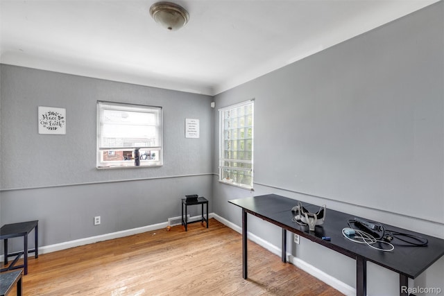19200 Goulburn St, Detroit, MI 48205 - home office featuring wood finished floors and baseboards