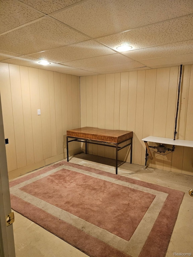 22835 Woodcreek Dr Unit 32, Taylor, MI 48180 - finished below grade area with a drop ceiling