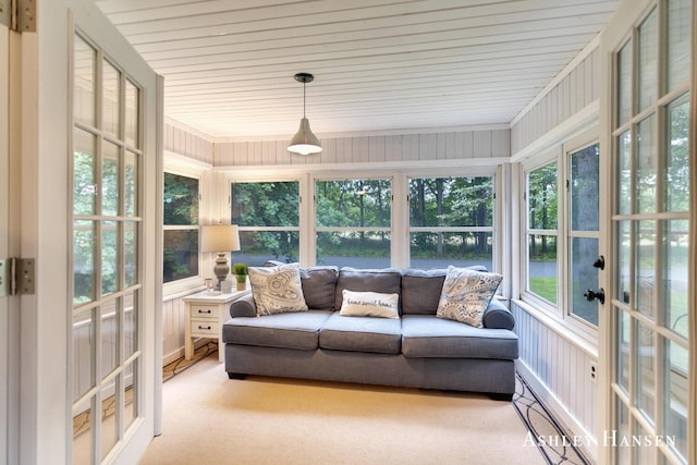 12577 Redmond Ave NE, Cedar Springs, MI 49319 - sunroom / solarium featuring french doors and carpet floors