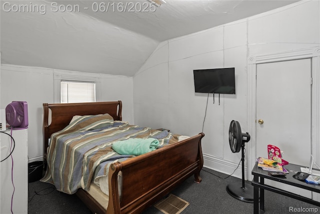 1012 8th St, Port Huron, MI 48060 - carpeted bedroom featuring vaulted ceiling