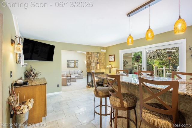 4057 Cypress Dr, Troy, MI 48085 - dining space with light carpet, light tile patterned flooring, and baseboards