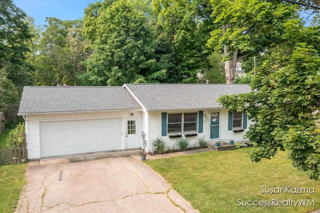 111 W 1st Ave, Plainwell, MI 49080 - single story home featuring driveway, a garage, and a shingled roof