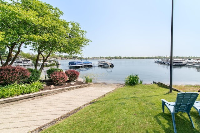 855 S Pontiac Trl Unit A305, Walled Lake, MI 48390 - water view featuring a dock