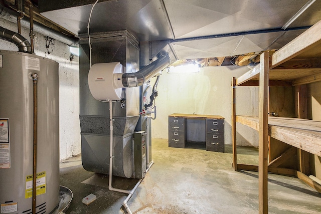 1349 King George Blvd, Ann Arbor, MI 48108 - unfinished below grade area featuring water heater
