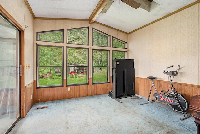 6727 Youngren Rd, Three Oaks, MI 49128 - unfurnished sunroom with lofted ceiling