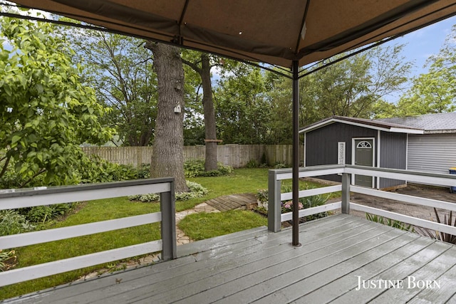 2264 Stafford Ave SW, Grand Rapids, MI 49507 - wooden deck featuring an outbuilding and a gazebo