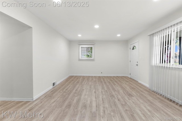 14920 Myola Ave, Warren, MI 48089 - empty room with recessed lighting and light wood finished floors