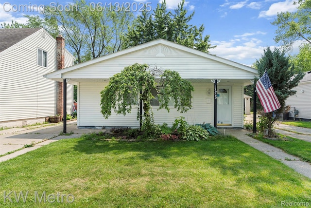 14920 Myola Ave, Warren, MI 48089 - view of front facade with a front lawn and covered porch