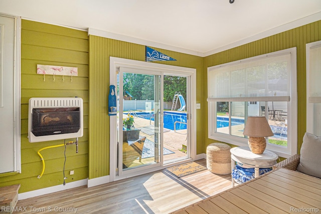 813 Birchwood Dr, Flushing, MI 48433 - sunroom / solarium featuring heating unit