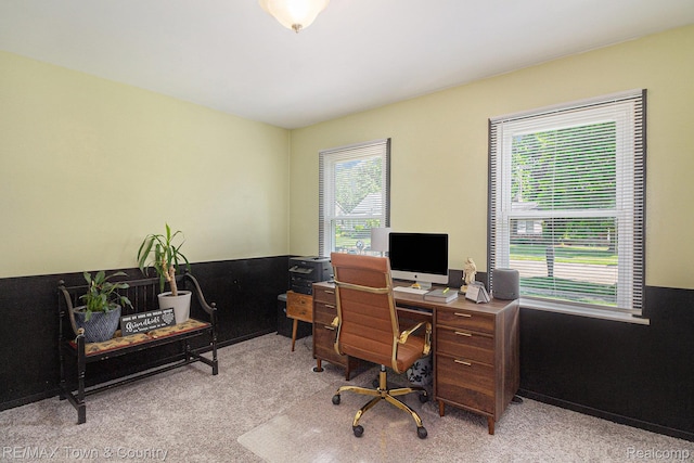 813 Birchwood Dr, Flushing, MI 48433 - office area featuring carpet flooring
