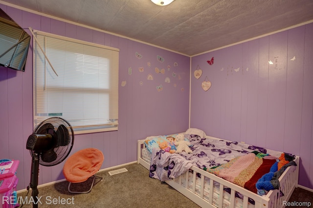 10304 Nichols Rd, Montrose, MI 48457 - bedroom featuring carpet floors and crown molding