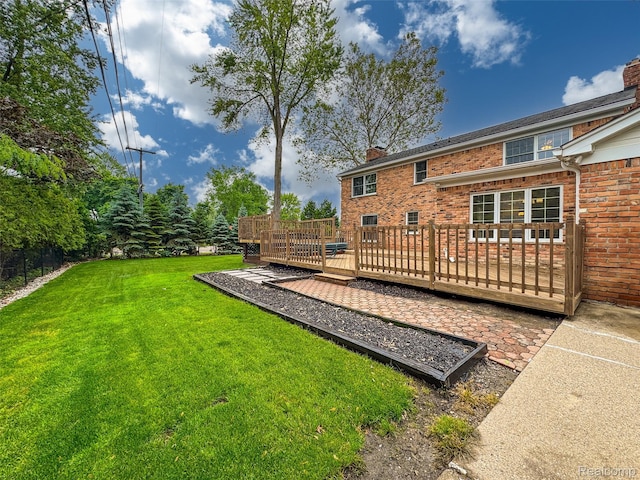100 Overhill Rd, Bloomfield Hills, MI 48301 - view of green lawn with a deck