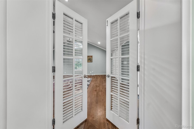 100 Overhill Rd, Bloomfield Hills, MI 48301 - doorway with wood finished floors, baseboards, and recessed lighting