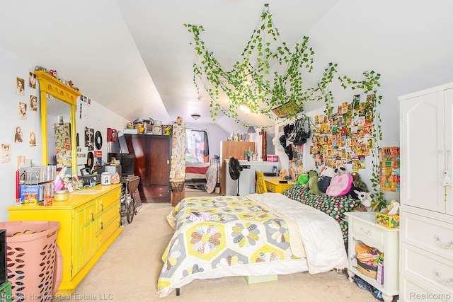1653 Crab Apple Dr, Ypsilanti, MI 48198 - bedroom with lofted ceiling and light colored carpet