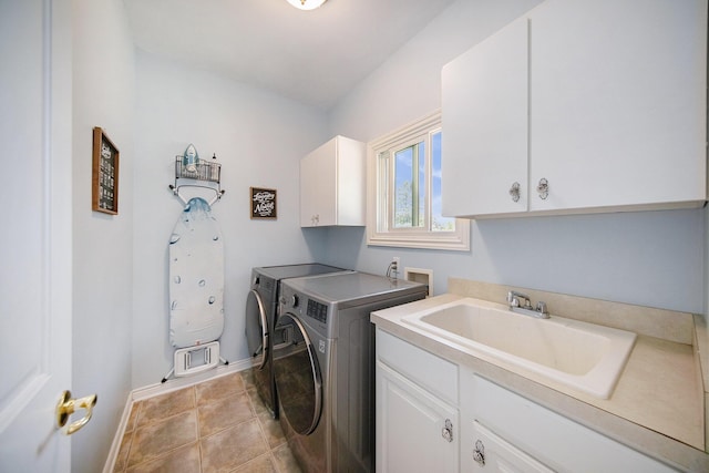 4251 Fleming Way, Plymouth, MI 48170 - laundry area with cabinet space, washing machine and clothes dryer, baseboards, and light tile patterned floors
