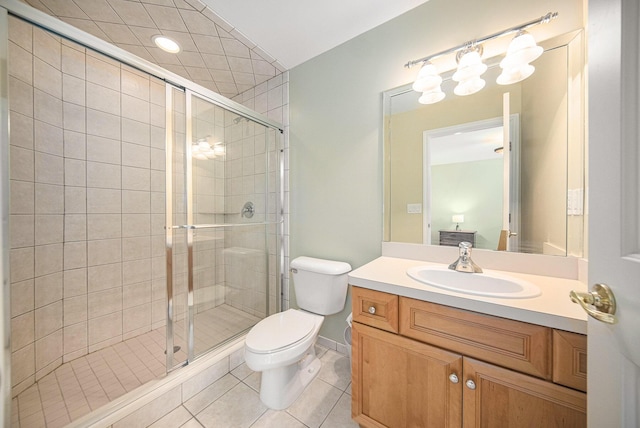 4251 Fleming Way, Plymouth, MI 48170 - full bath featuring toilet, tile patterned flooring, vanity, and a stall shower