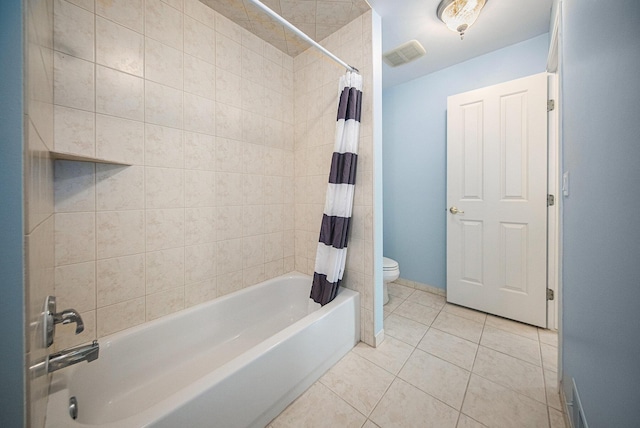 4251 Fleming Way, Plymouth, MI 48170 - full bath featuring toilet, shower / bathtub combination with curtain, and tile patterned flooring