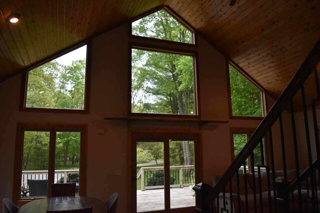 2735 Nestrom Rd, Muskegon, MI 49445 - detailed view of wooden ceiling