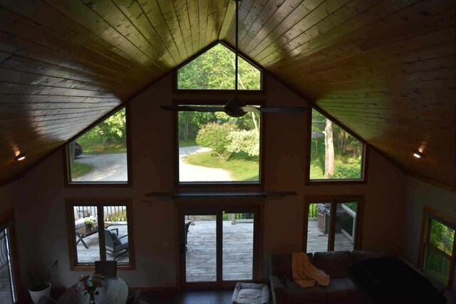 2735 Nestrom Rd, Muskegon, MI 49445 - detailed view of wood ceiling