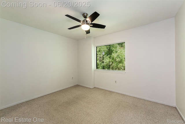 410 Spring Brooke Dr, Brighton, MI 48116 - unfurnished room featuring light colored carpet and ceiling fan