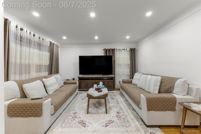 8786 N Evangeline St, Dearborn Heights, MI 48127 - living area featuring recessed lighting and light wood-style flooring