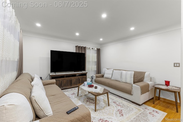 8786 N Evangeline St, Dearborn Heights, MI 48127 - living room with light wood-style floors and recessed lighting