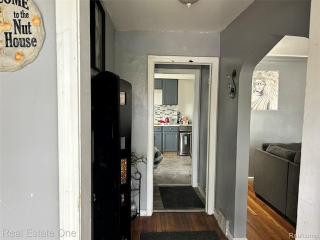 16857 Cheyenne St, Detroit, MI 48235 - hall with wood finished floors