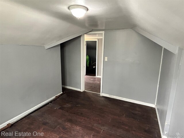 16857 Cheyenne St, Detroit, MI 48235 - additional living space with wood finished floors and vaulted ceiling