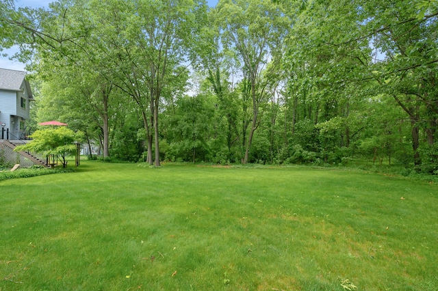 7843 Shepherds Glen Ct, Kalamazoo, MI 49009 - view of green lawn featuring stairs