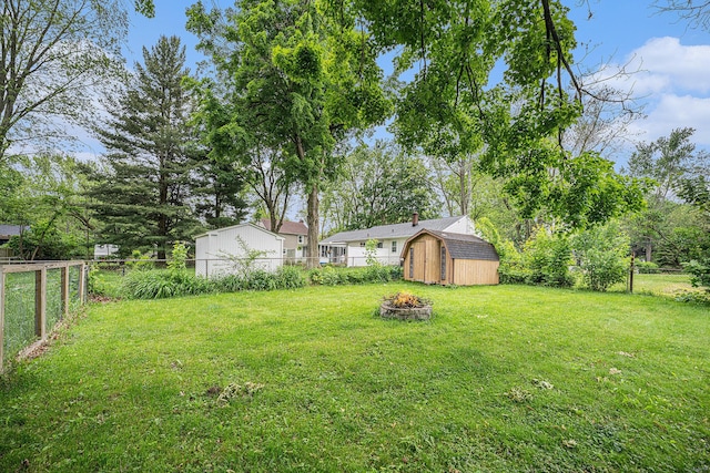 3717 Pontiac Ave, Kalamazoo, MI 49006 - view of yard featuring a fire pit