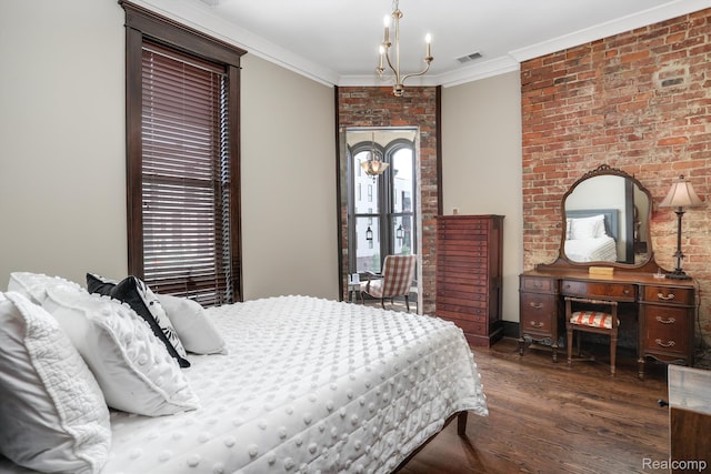 205 Alfred St Unit A, Detroit, MI 48201 - bedroom featuring wood finished floors and ornamental molding