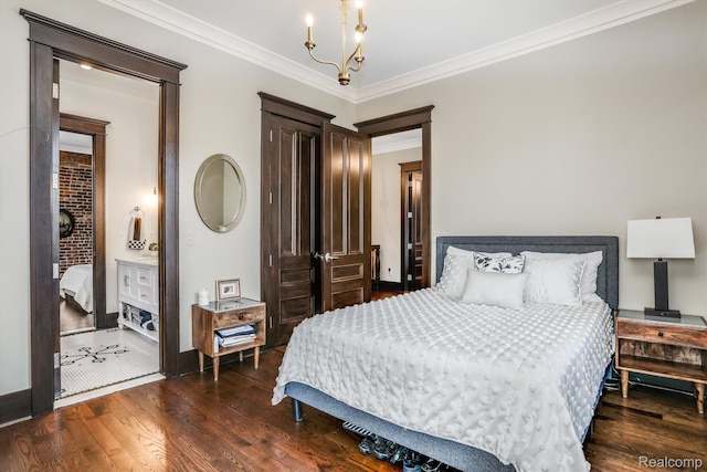 205 Alfred St Unit A, Detroit, MI 48201 - bedroom featuring wood finished floors, crown molding, and baseboards