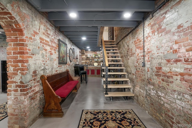 205 Alfred St Unit A, Detroit, MI 48201 - finished below grade area with stairway