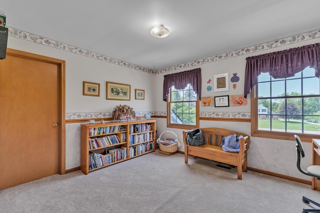 6676 Ralaric Dr, Dexter, MI 48130 - sitting room featuring carpet flooring