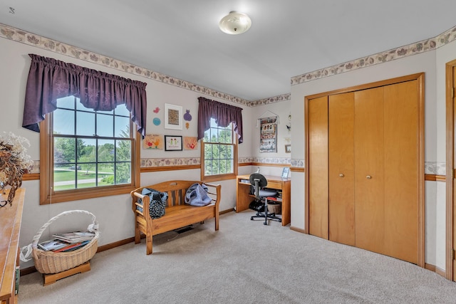 6676 Ralaric Dr, Dexter, MI 48130 - home office featuring carpet and baseboards