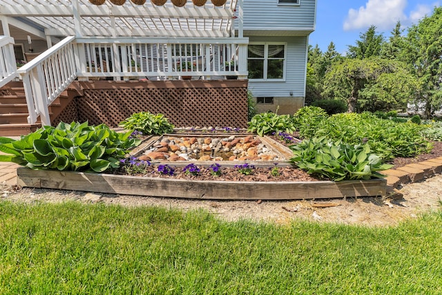 6676 Ralaric Dr, Dexter, MI 48130 - exterior view of a garden and stairs