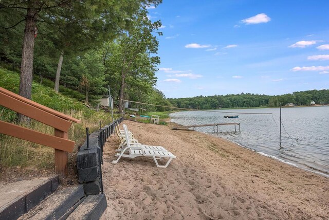 8833 W Velt Ave, Baldwin, MI 49304 - dock area with a water view and a forest view