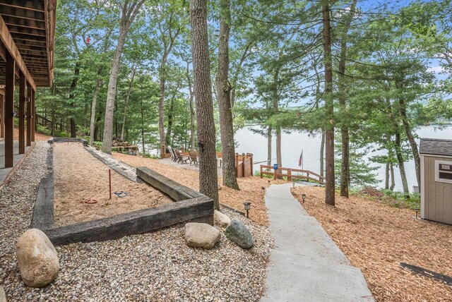 8833 W Velt Ave, Baldwin, MI 49304 - view of yard featuring a water view