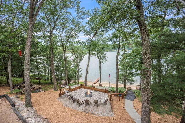 8833 W Velt Ave, Baldwin, MI 49304 - view of yard with a water view