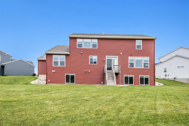 1162 Cooks Corner Ct SE, Byron Center, MI 49315 - rear view of property with a yard and stairway