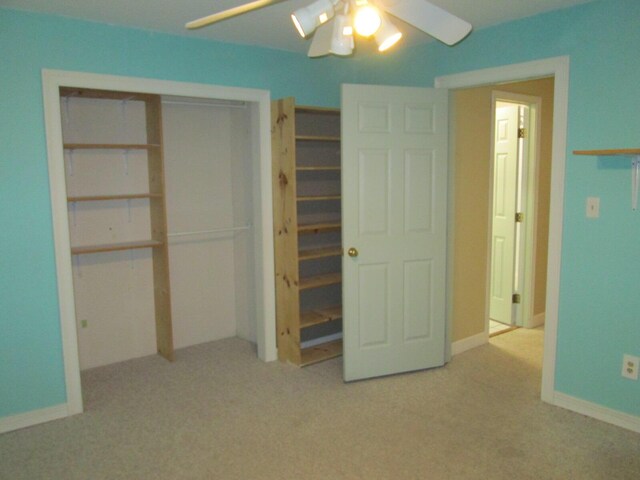 6005 Saint Joseph Ave, Stevensville, MI 49127 - unfurnished bedroom with carpet, a closet, and ceiling fan