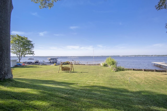 2585 Memorial Dr, Muskegon, MI 49445 - view of green lawn with a water view