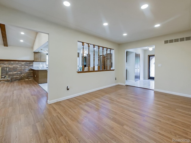 3849 Barg Dr, Warren, MI 48310 - spare room with light wood-style flooring, baseboards, and recessed lighting